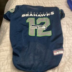 NFL Seattle Seahawks 12 th man dog jersey shirt no size fits small pomeraiain
